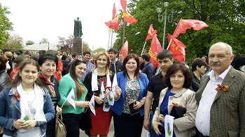 Северо-осетинское Отделение ПФР приняло участие в Первомайской демонстрации