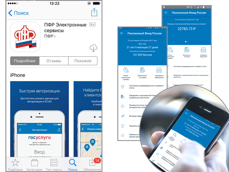 Мобильное приложение ПФР: направить обращение или заказать документы