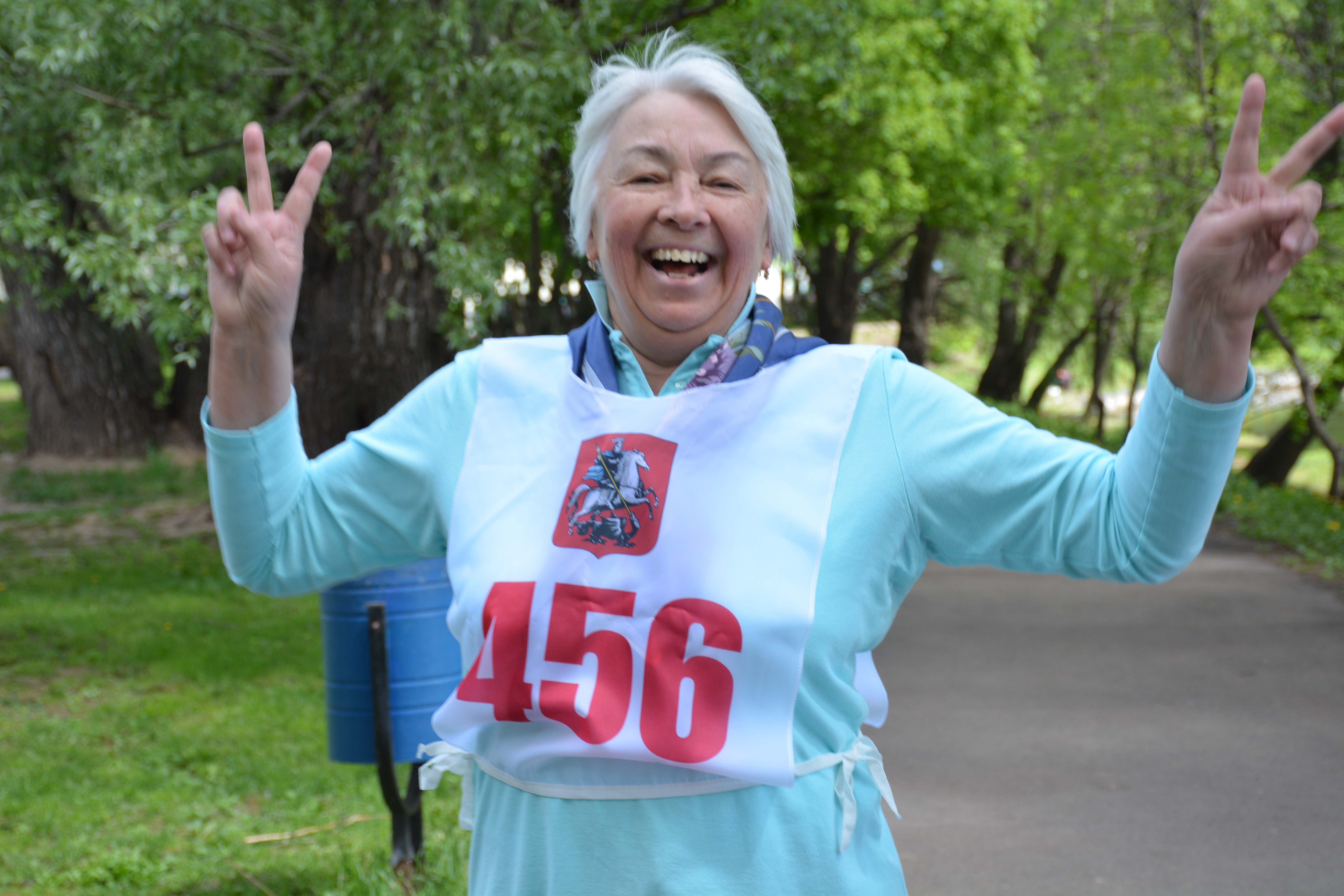 Кросс на Спартакиаде пенсионеров Москвы