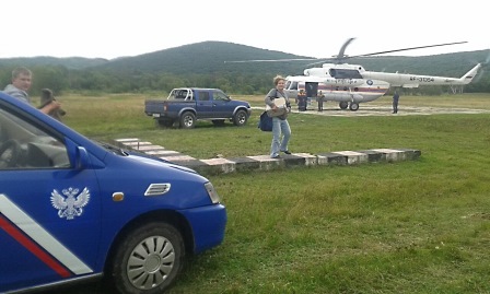 Пенсии в пострадавшие районы Приморья доставляют с помощью вертолетов