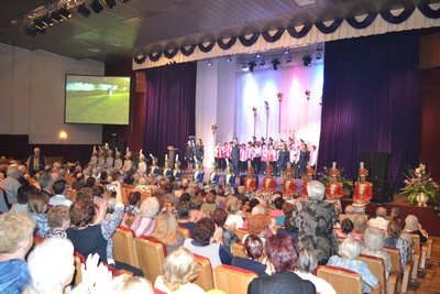 Рязанских пенсионеров поздравили с приближающимся Международным Днем пожилых людей на праздничном концерте