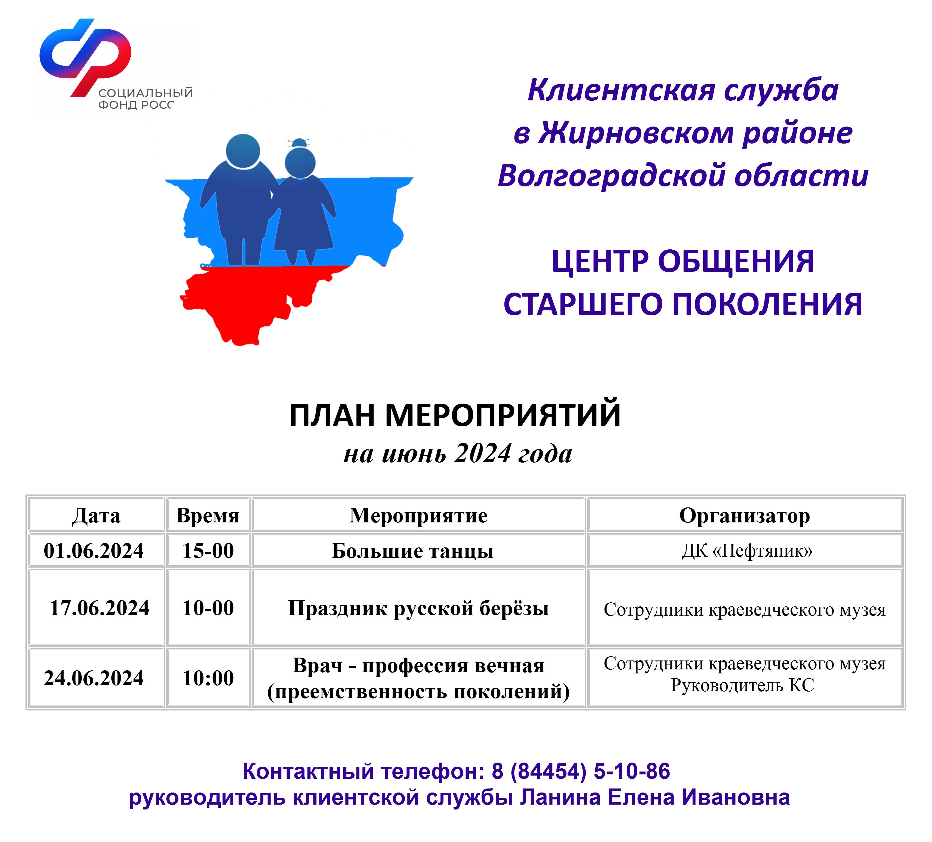 Центра общения старшего поколения в Жирновском районе